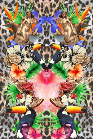 豹纹印花华亿平台图片