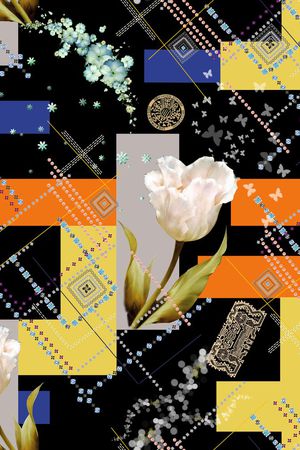 方格印花华亿平台图片