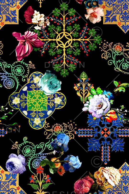 欧式印花华亿平台图片