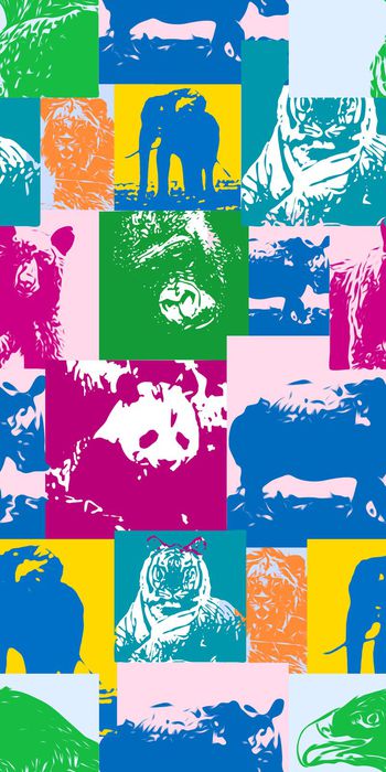 427258-时尚 动物 拼接  服装