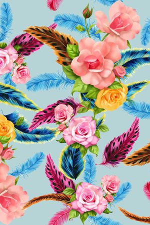 花卉印花华亿平台图片