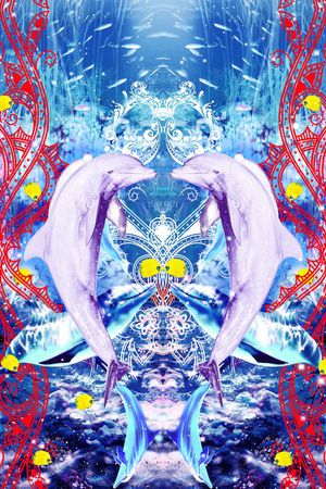 梦幻海底度假印花华亿平台图片