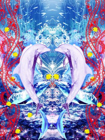 梦幻海底度假印花华亿平台图片