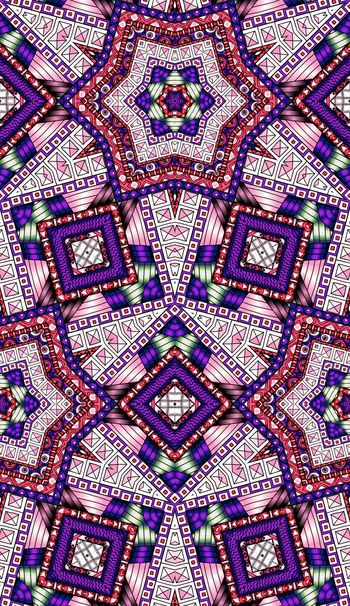 427476-民族风几何图案陶瓷砖组合女装连衣裙