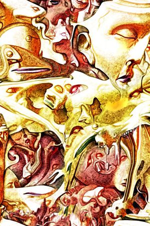 抽象印花华亿平台图片