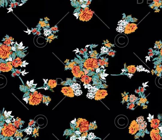 花卉印花华亿平台图片