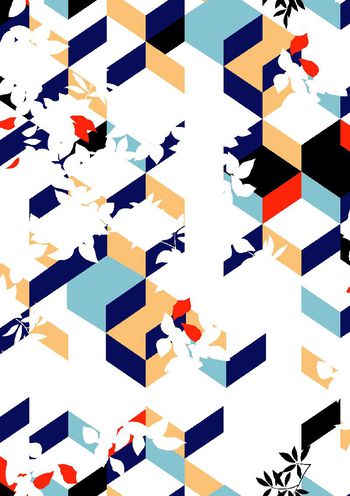 427668-2016春夏男女装衬衫几何压碎花