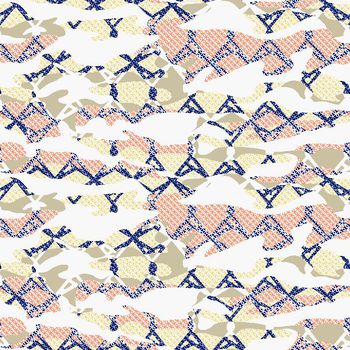 427692-男装衬衫迷彩细密格