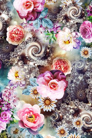 玫瑰印花华亿平台图片