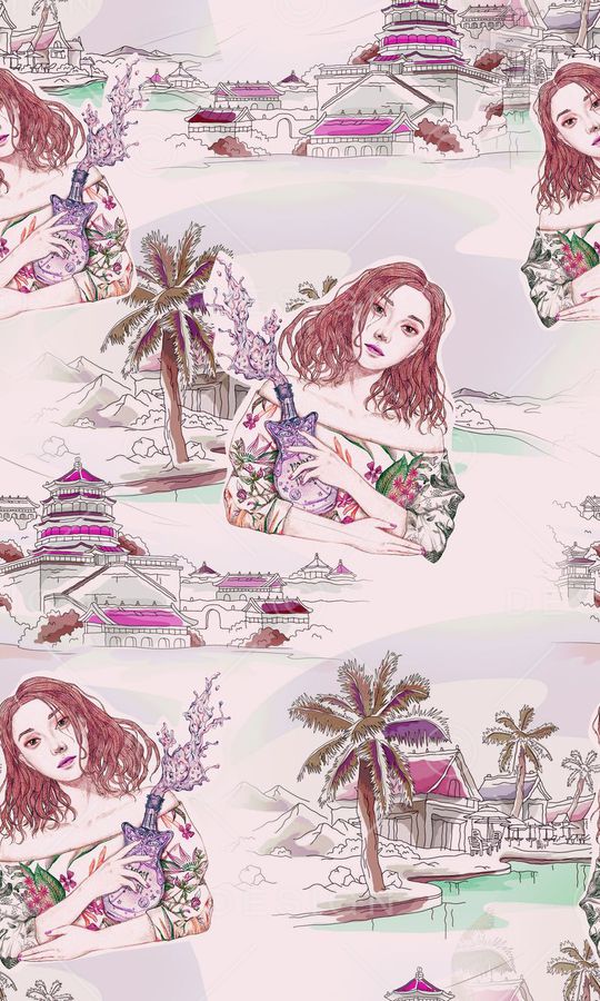 手绘印花华亿平台图片