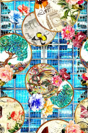 抽象印花华亿平台图片