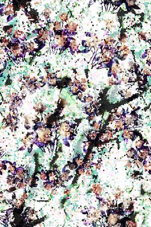 抽象花卉印花华亿平台图片