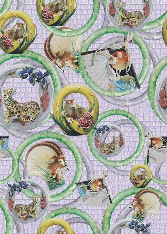 抽象印花华亿平台图片