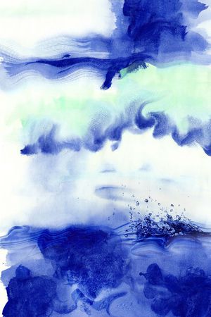 水墨画印花华亿平台图片