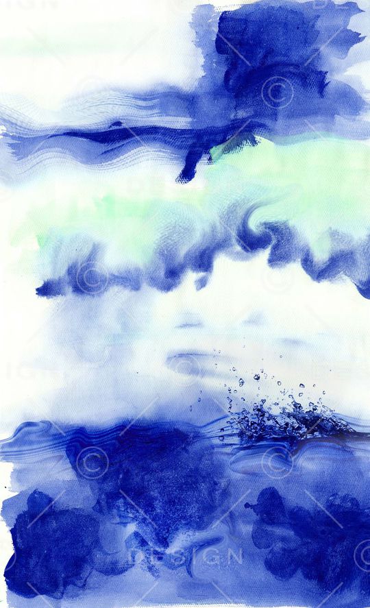 水墨画印花华亿平台图片