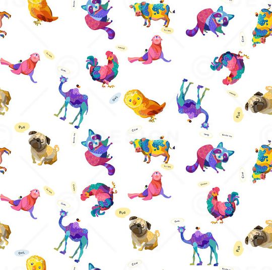 可爱印花华亿平台图片