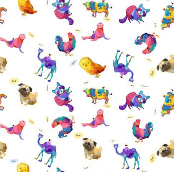 427913-	卡通可爱小清新动物大杂烩