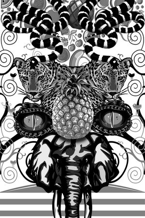 热带风情印花华亿平台图片