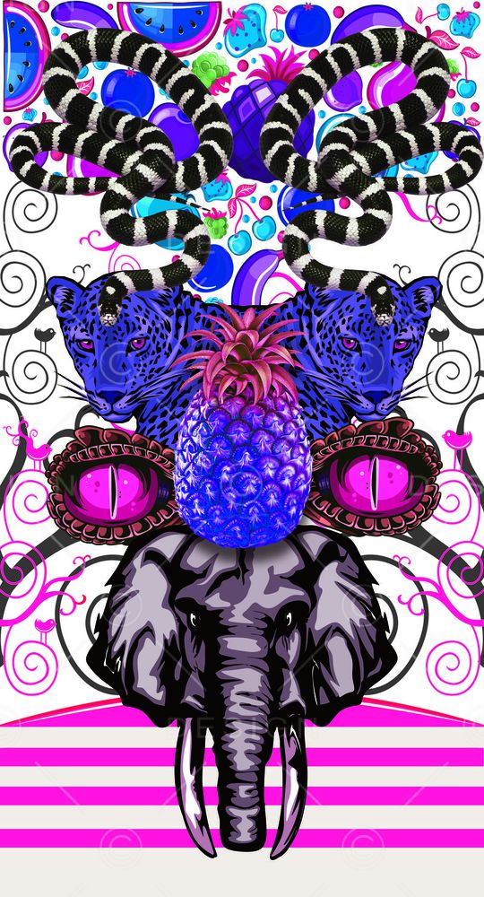 热带风情印花华亿平台图片