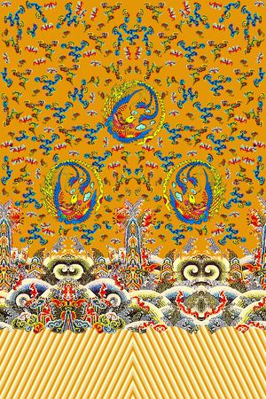 复古印花华亿平台图片