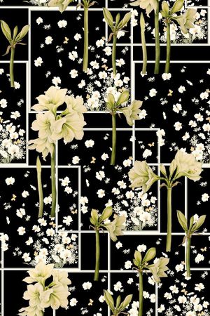 方格手绘印花华亿平台图片