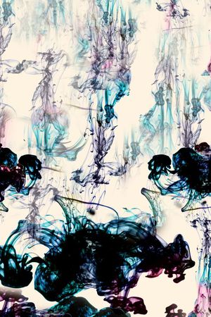 彩绘墨水云纹印花华亿平台图片