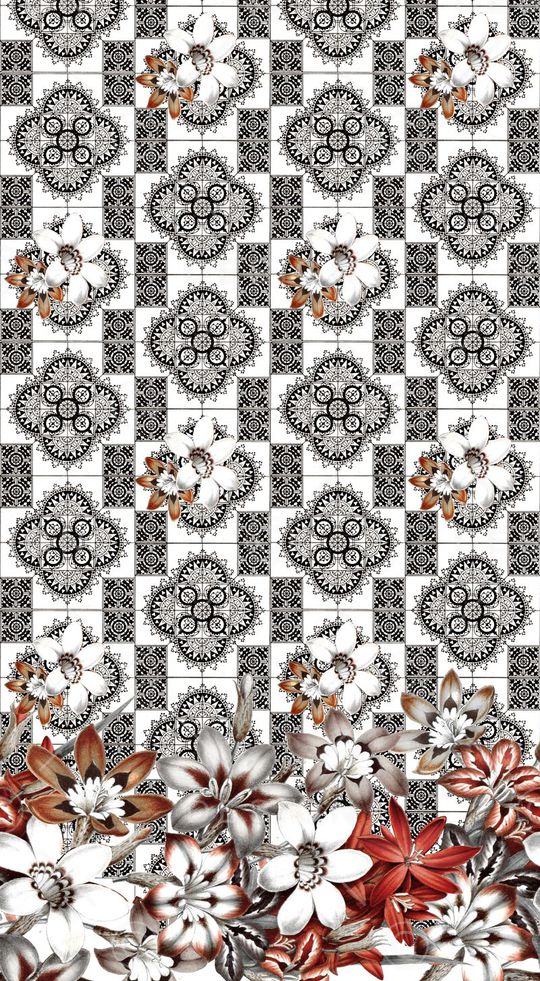 几何格子印花华亿平台图片