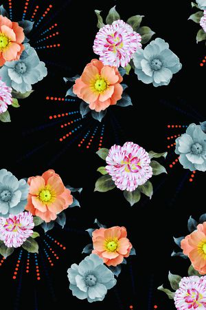 花卉印花华亿平台图片