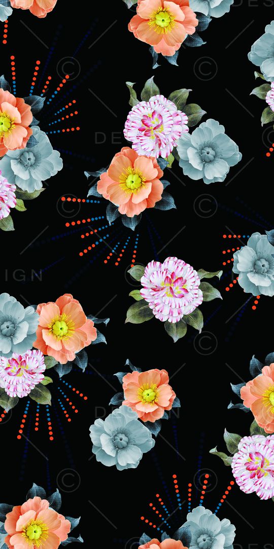 花卉印花华亿平台图片