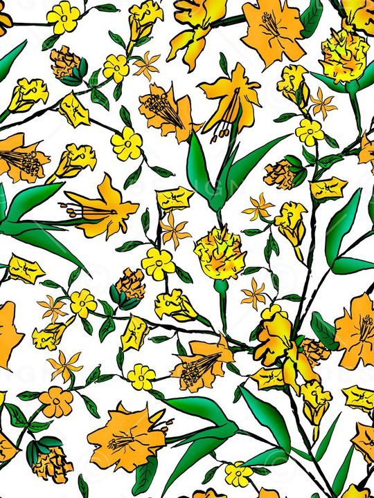 抽象花印花华亿平台图片