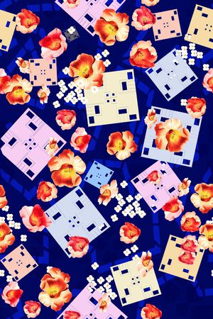 几何元素印花华亿平台图片