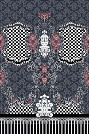 几何黑白印花华亿平台图片