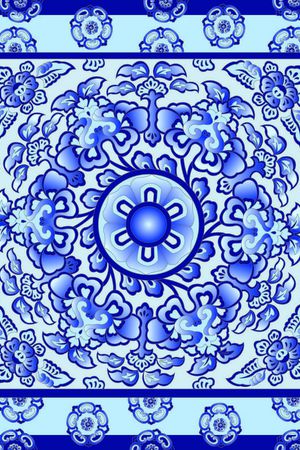 青花印花华亿平台图片