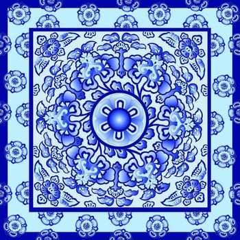 青花印花华亿平台图片