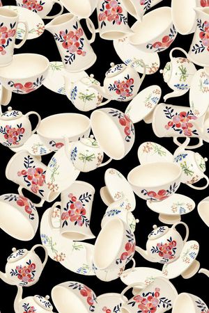 黑底印花华亿平台图片