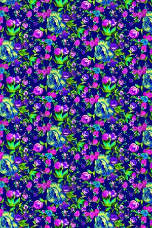 彩色花卉印花华亿平台图片