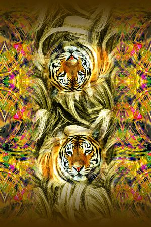 动物组合印花华亿平台图片