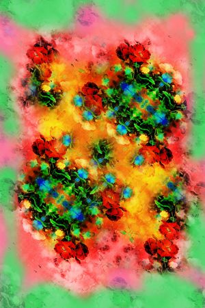 花卉印花华亿平台图片