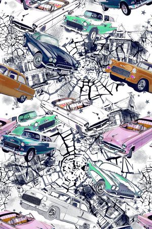 复古印花华亿平台图片