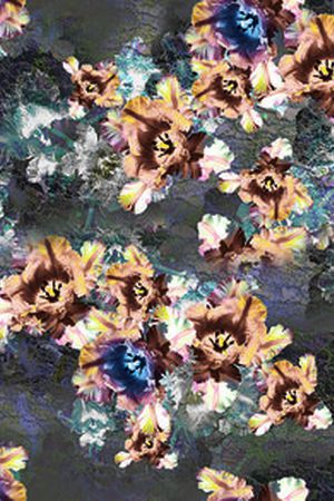 花卉组合印花华亿平台图片