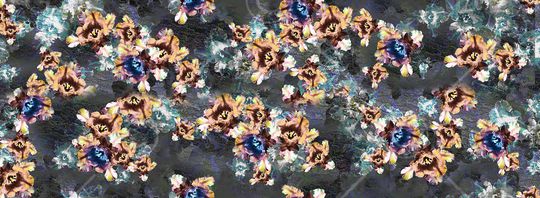 花卉组合印花华亿平台图片