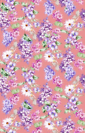 428515-清新紫色小碎花手绘花卉