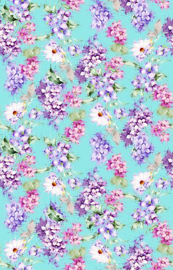 428517-清新紫色小碎花手绘花卉