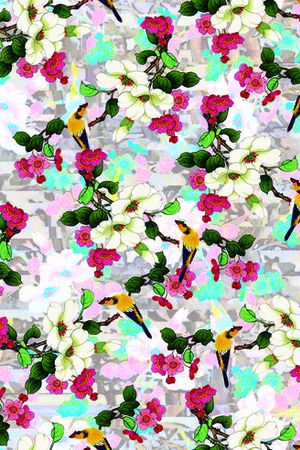 粉 黄印花华亿平台图片