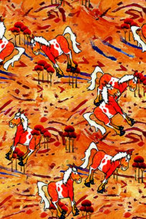 黄色组合印花华亿平台图片