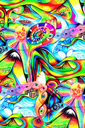 黄绿组合印花华亿平台图片