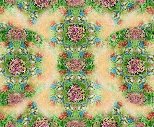 花卉组合印花华亿平台图片