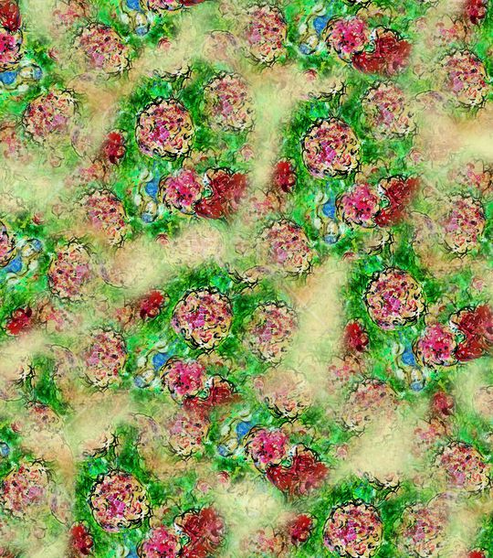 花卉印花华亿平台图片