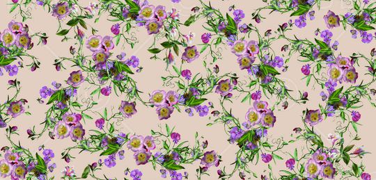 花卉组合印花华亿平台图片