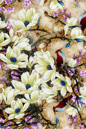 花卉组合印花华亿平台图片